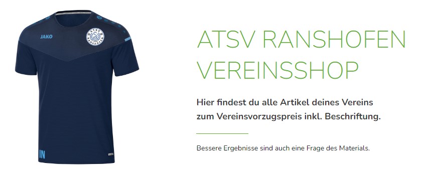 Vereinsshop Banner - WSV-ATSV Ranshofen